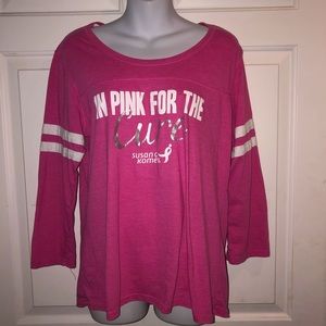 In Pink For The Cure Susan Koman Vintage Tee XL